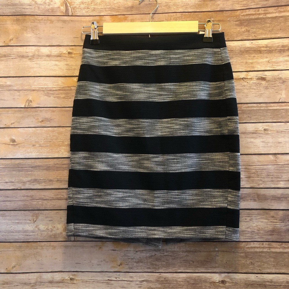 J. Crew Striped Pencil Skirt Size 0 Petite NWT